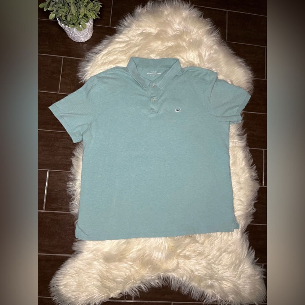 Vineyard Vines sea green polo sz large